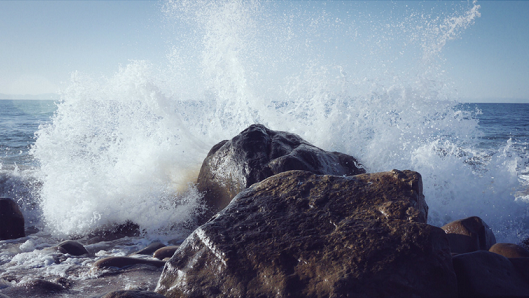 crashing waves