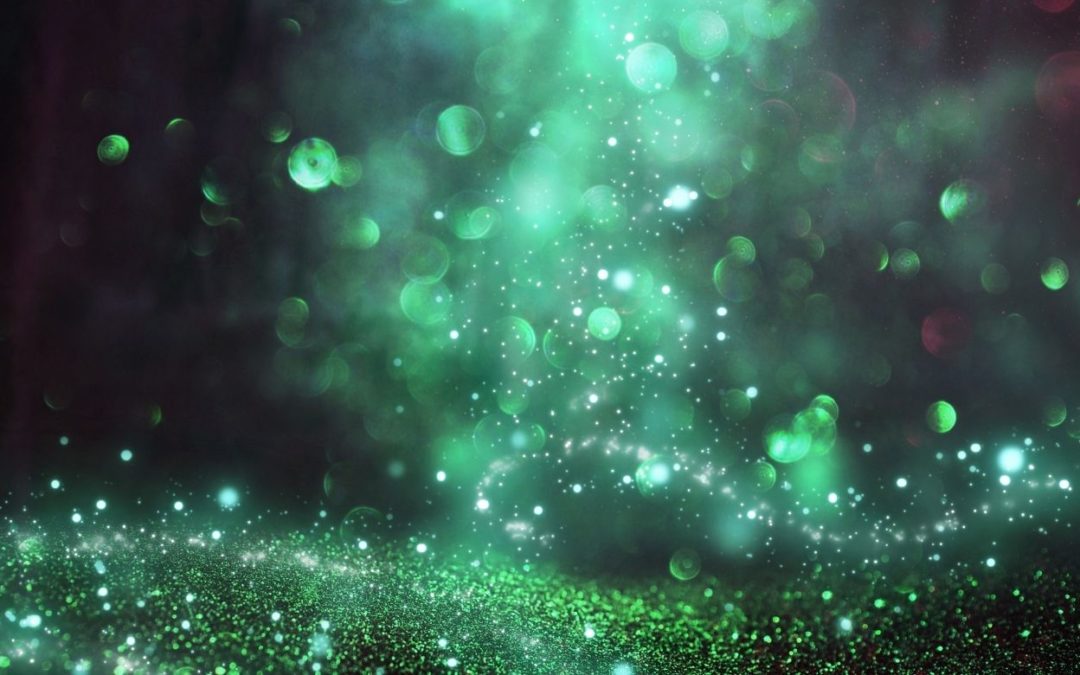 green magical light sparkles representing what you create