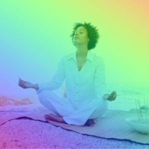 woman meditating to connect with her higher self