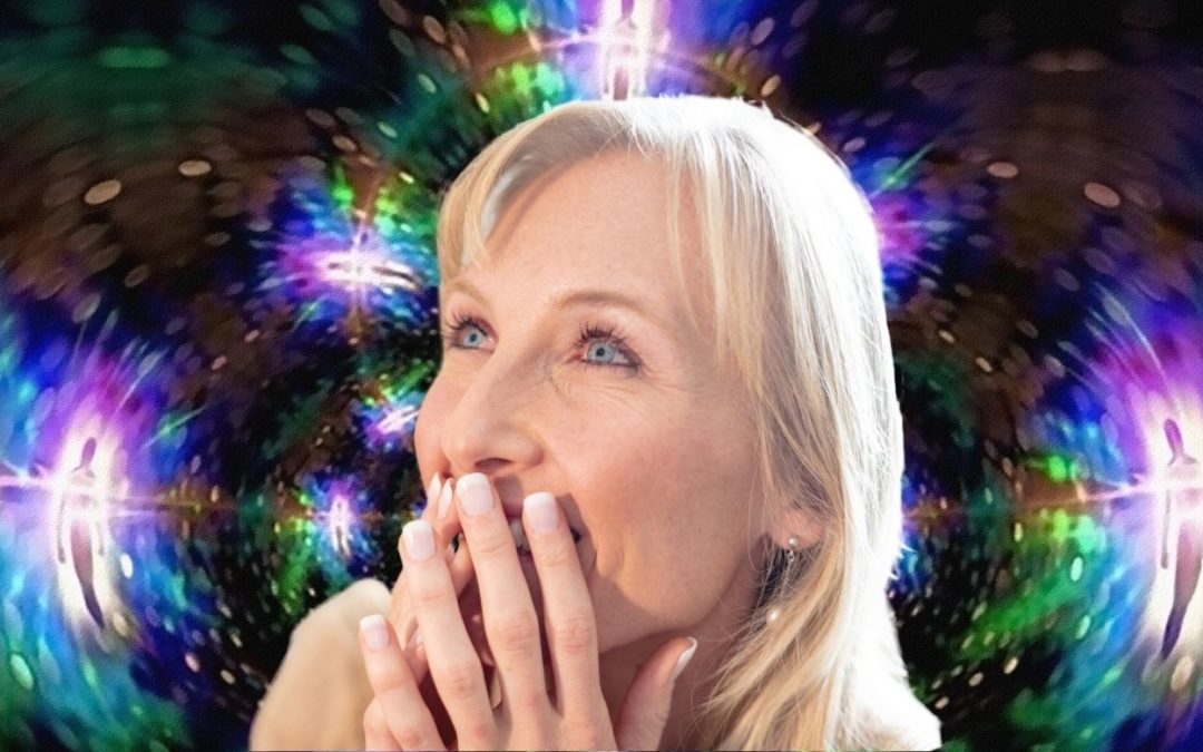 Woman with hands over mouth representing lightworker mission