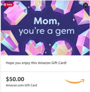 Amazon gift card for mother's day